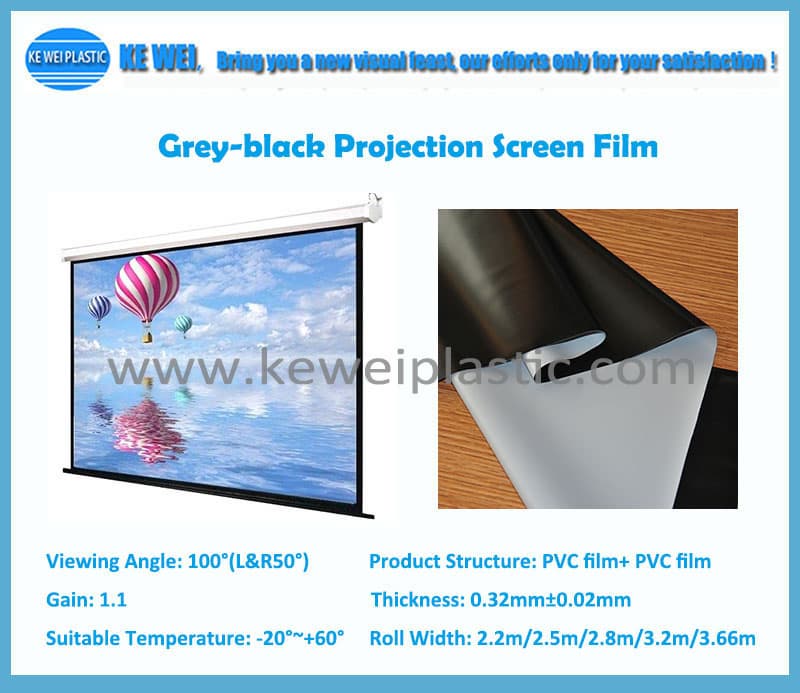 Gray_black projection screen film